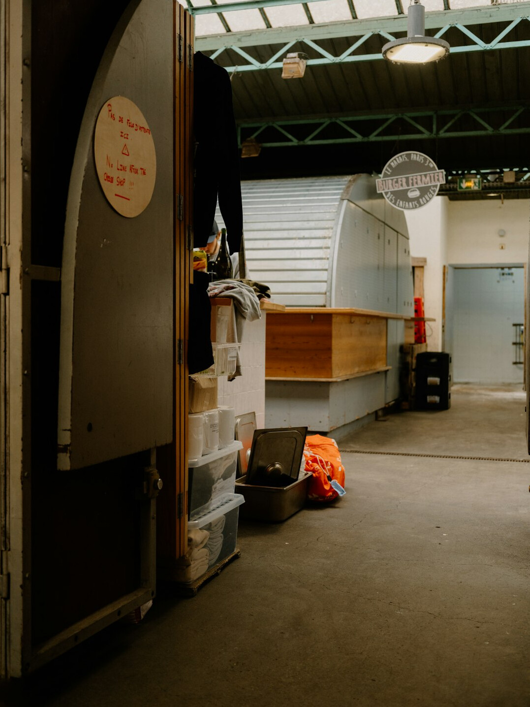 Event host preparing backstage with notes